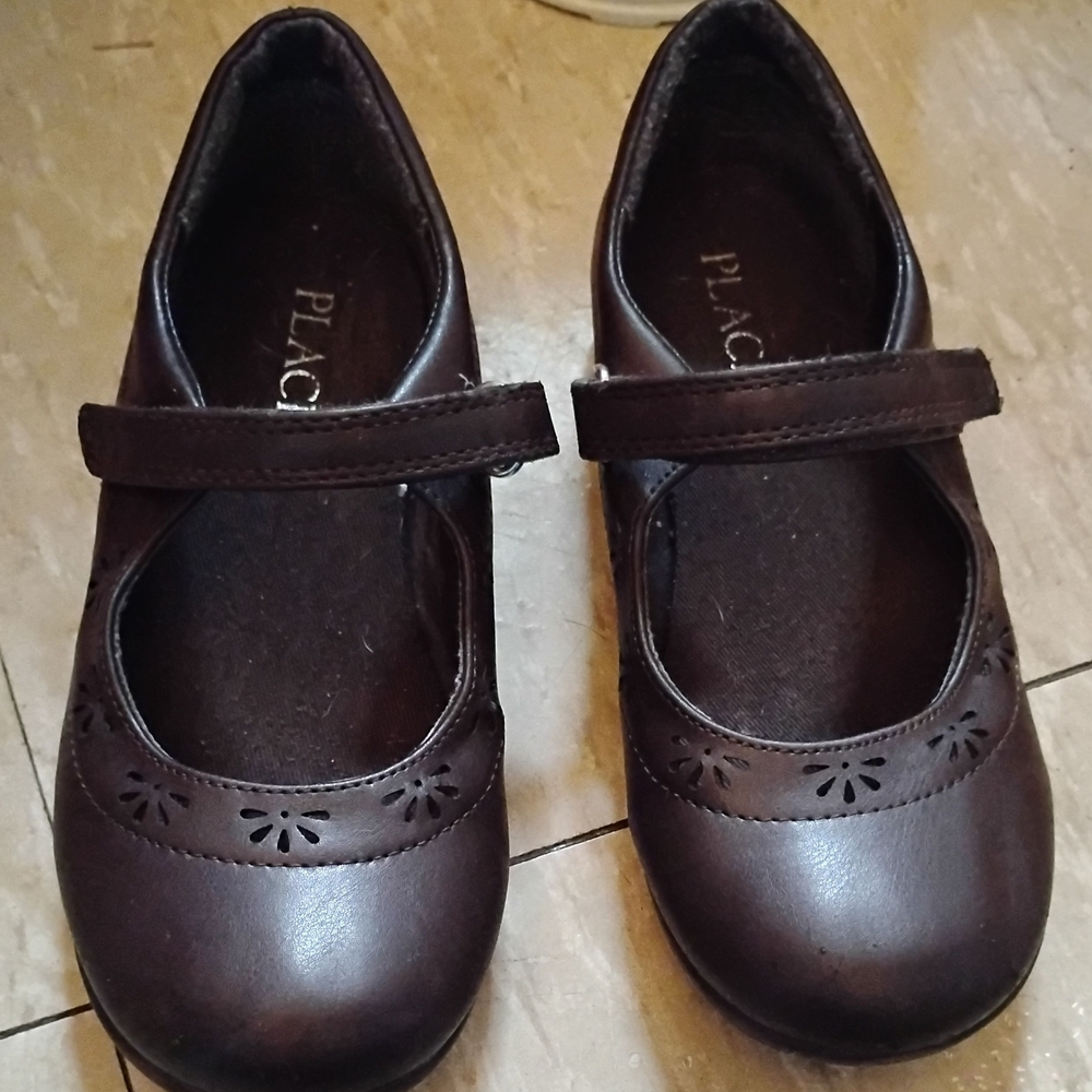 PLACE Brown Kids Mary Jane Shoes